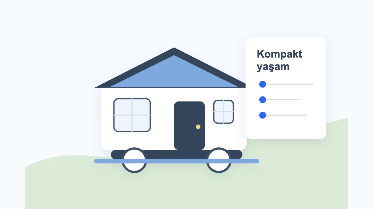 Kompakt tiny house yaşam alanı
